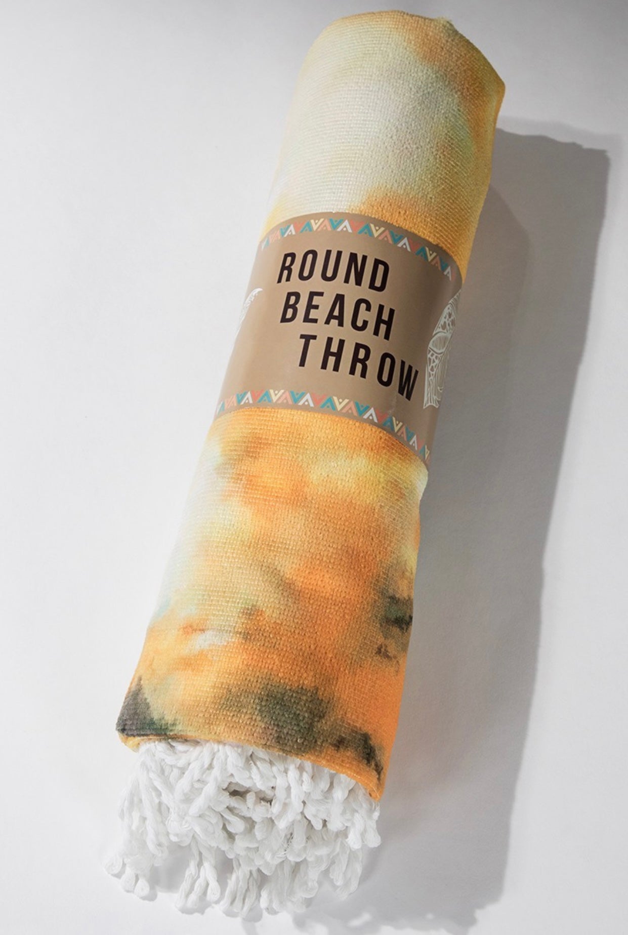 Rustic Aurora Round Beach Throw